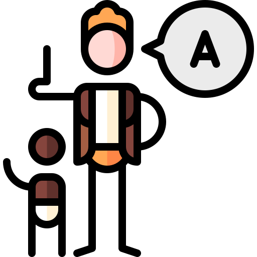 Education Puppet Characters Lineal Color icon