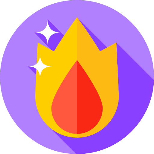 fuoco Flat Circular Flat icona