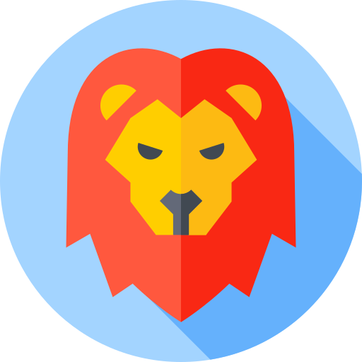 león Flat Circular Flat icono