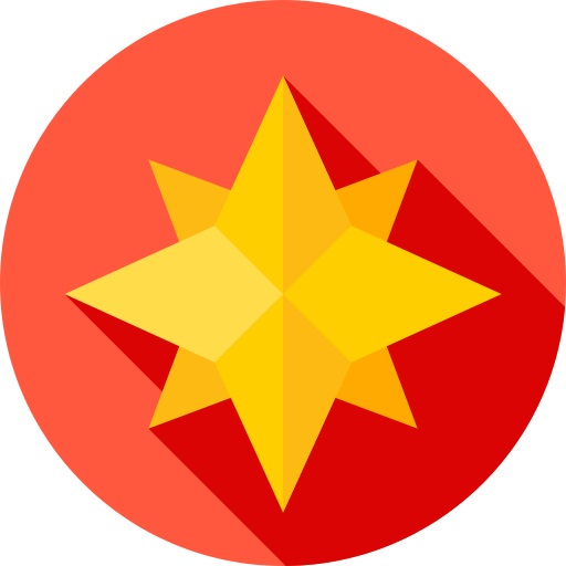 estrella Flat Circular Flat icono
