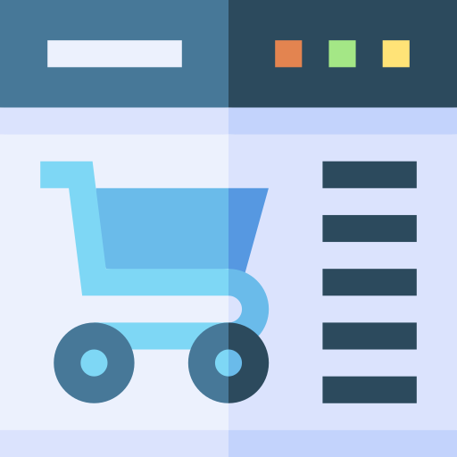 las compras en línea Basic Straight Flat icono