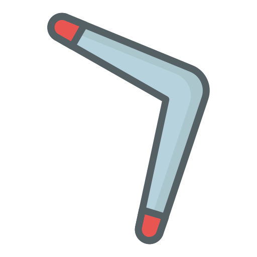 Boomerang Dinosoft Lineal Color icon