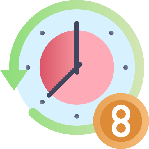 8 시간 Generic Flat Gradient icon