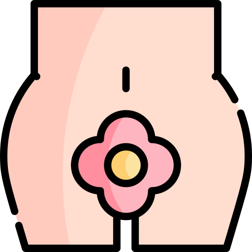 vagina Kawaii Lineal color icona