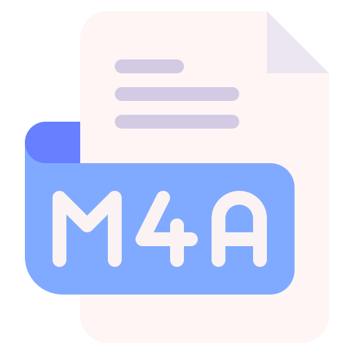 m4a Generic Flat icono