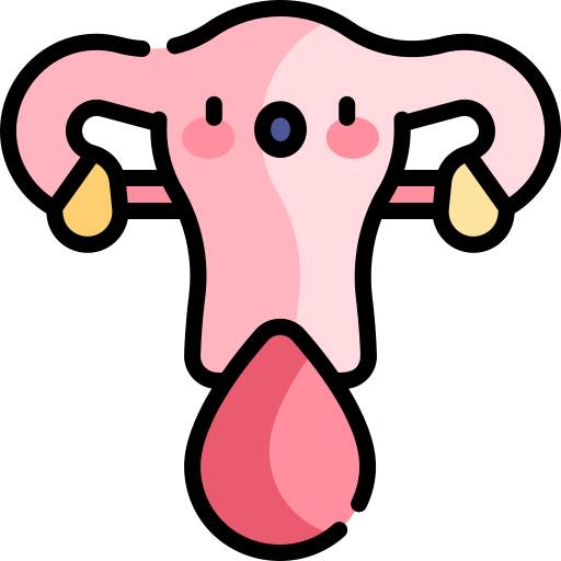 mestruazioni Kawaii Lineal color icona