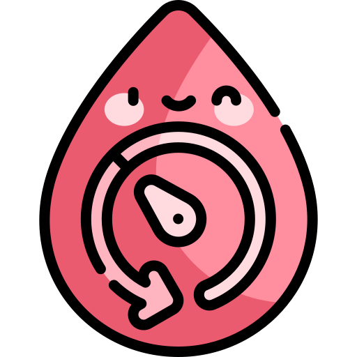 Менструация Kawaii Lineal color иконка