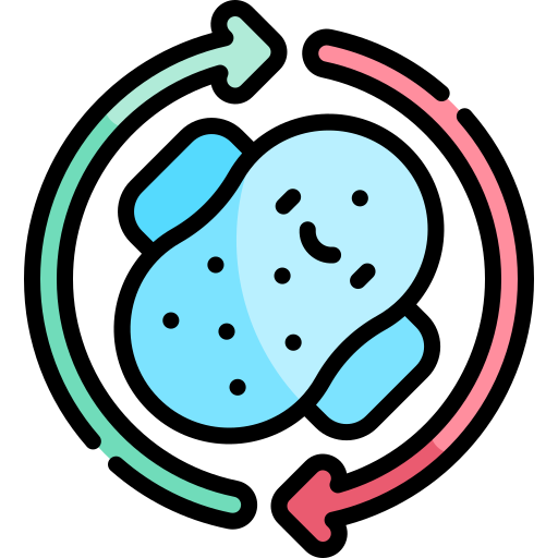 ciclo mestruale Kawaii Lineal color icona