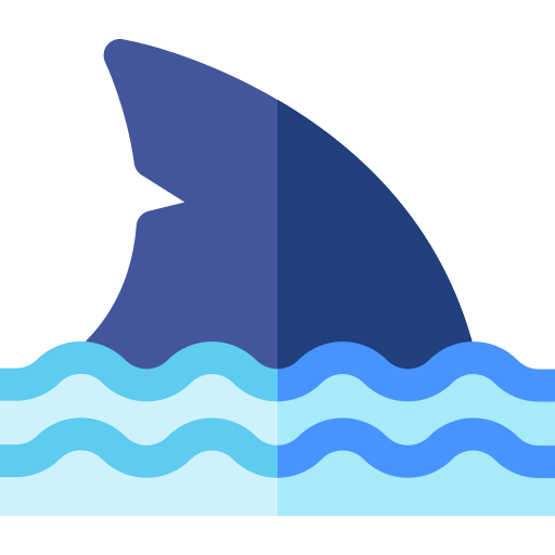 tubarão Basic Rounded Flat Ícone