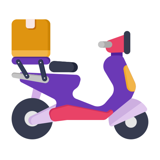 bicicleta de reparto Generic Flat icono