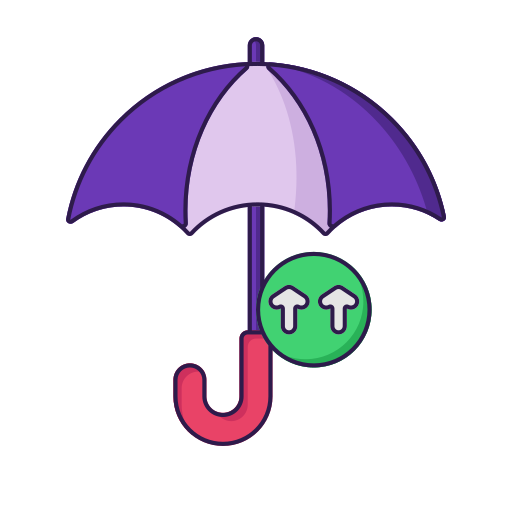 paraguas Generic Thin Outline Color icono