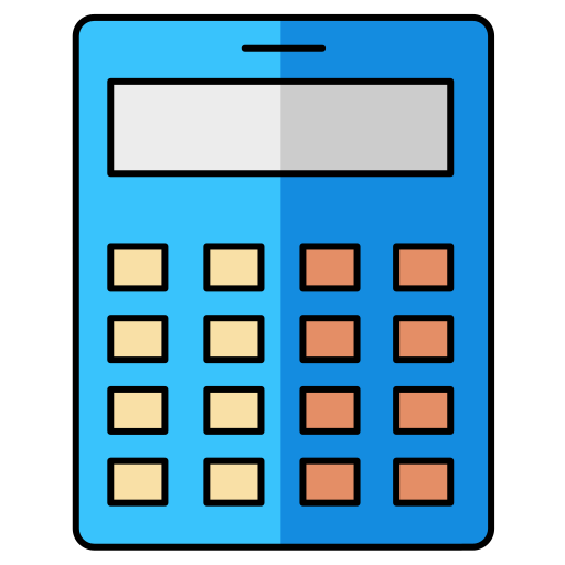 Calculator Generic Thin Outline Color icon