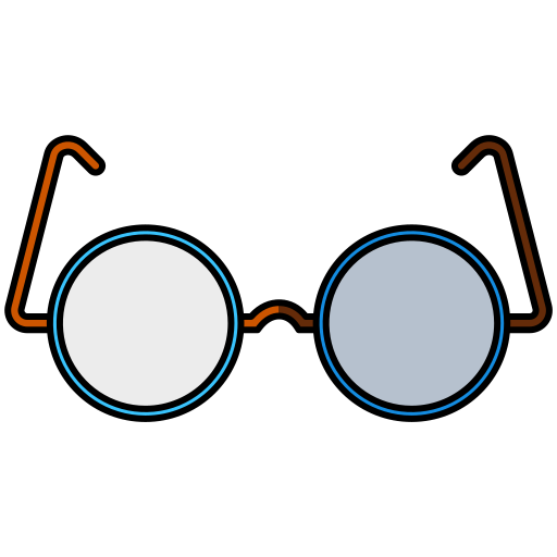 Eyeglasses Generic Thin Outline Color icon