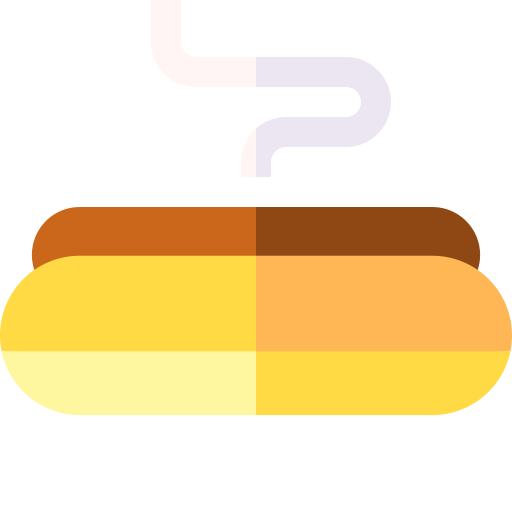 hotdog Basic Straight Flat ikona