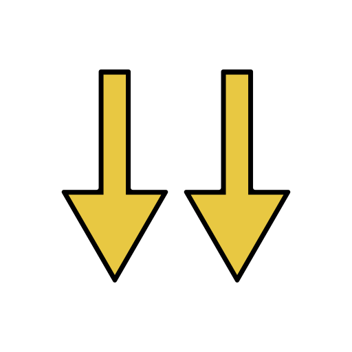 flecha doble Generic Outline Color icono