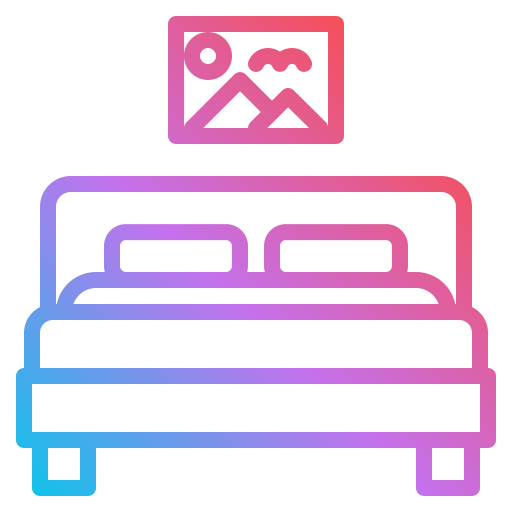 łóżko Generic Gradient ikona