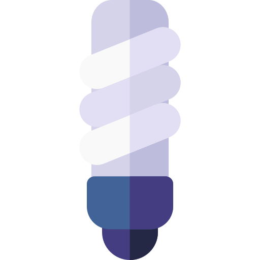 energiebesparend licht Basic Rounded Flat icoon