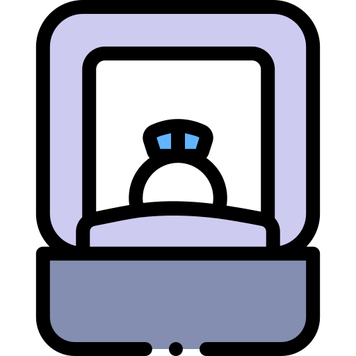 Ring box Detailed Rounded Lineal color icon