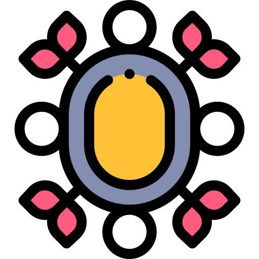 브로치 Detailed Rounded Lineal color icon