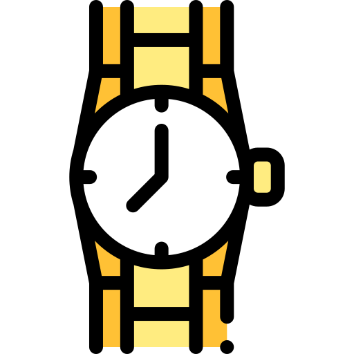 reloj de pulsera Detailed Rounded Lineal color icono