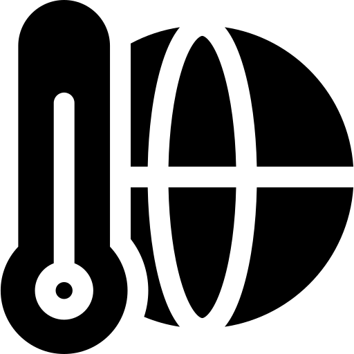 il riscaldamento globale Basic Rounded Filled icona