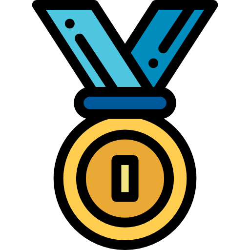 Medal Detailed Rounded Lineal color icon