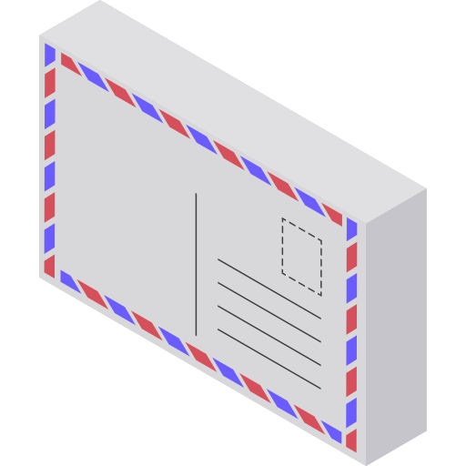 tarjeta postal Isometric Flat icono