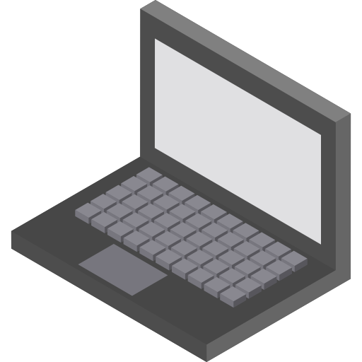 노트북 Isometric Flat icon