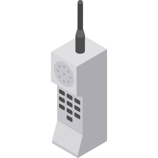 téléphone portable Isometric Flat Icône