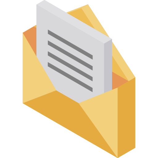 e-mail Isometric Flat icoon