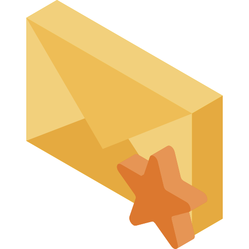 e-mail Isometric Flat icoon