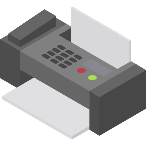 fax Isometric Flat icona