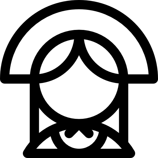pèlerin Basic Rounded Lineal Icône