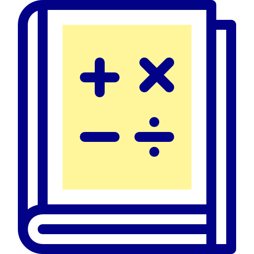 수학 Detailed Mixed Lineal color icon