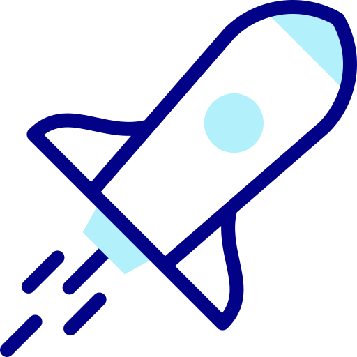 로켓 발사 Detailed Mixed Lineal color icon