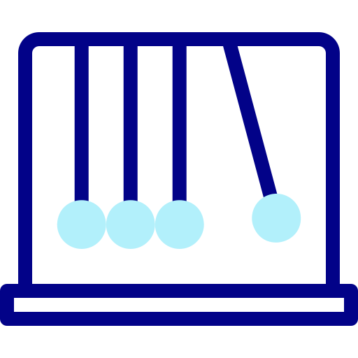물리학 Detailed Mixed Lineal color icon