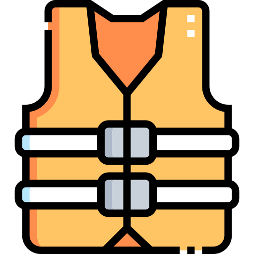 Спасательный жилет Detailed Straight Lineal color иконка