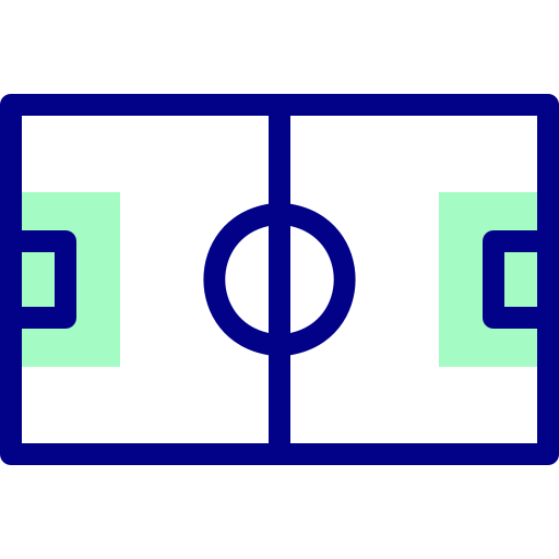 Football field Detailed Mixed Lineal color icon