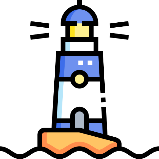 Lighthouse Detailed Straight Lineal color icon
