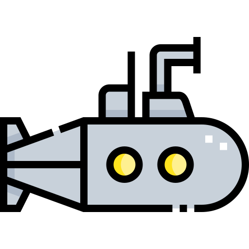 onderzeeër Detailed Straight Lineal color icoon