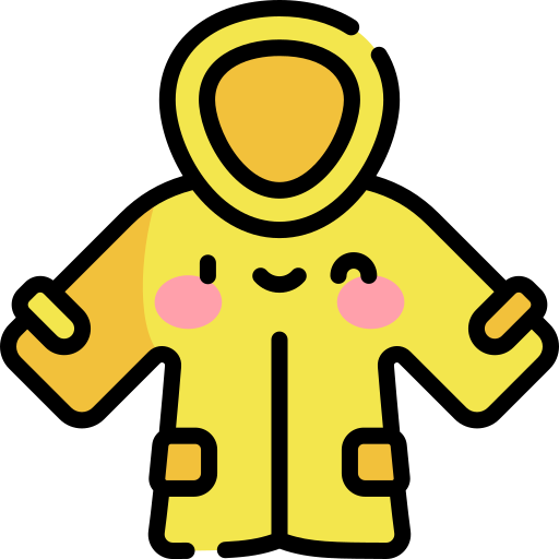 Raincoat Kawaii Lineal color icon