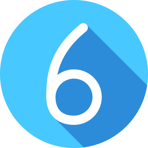 sześć Generic Circular ikona