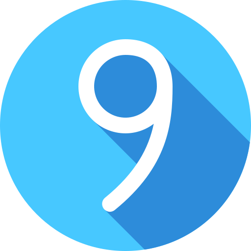 nummer 9 Generic Circular icon