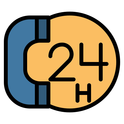 soporte 24 horas Generic Outline Color icono