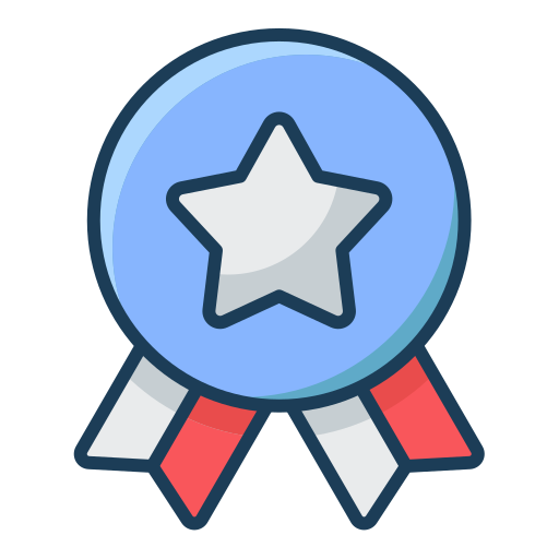 Badge Generic Thin Outline Color icon