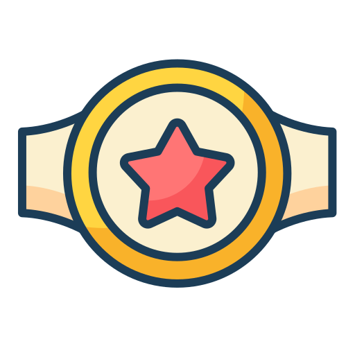 Champion belt Generic Thin Outline Color icon