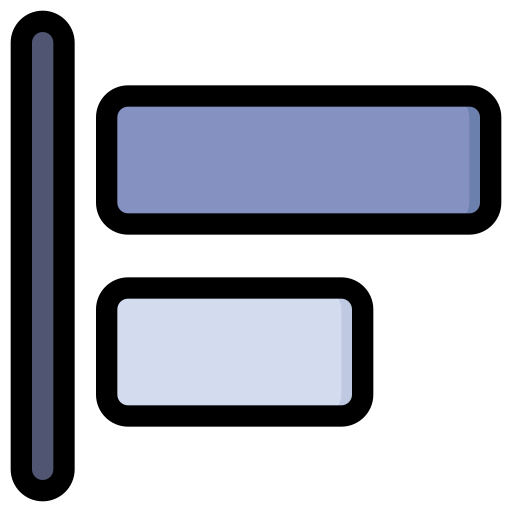 allineamento a sinistra Generic Outline Color icona