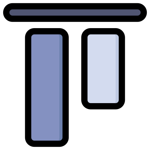 allineamento superiore Generic Outline Color icona