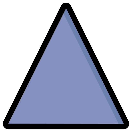 triángulo Generic Outline Color icono
