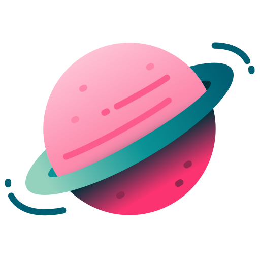 Saturn Generic Flat Gradient icon